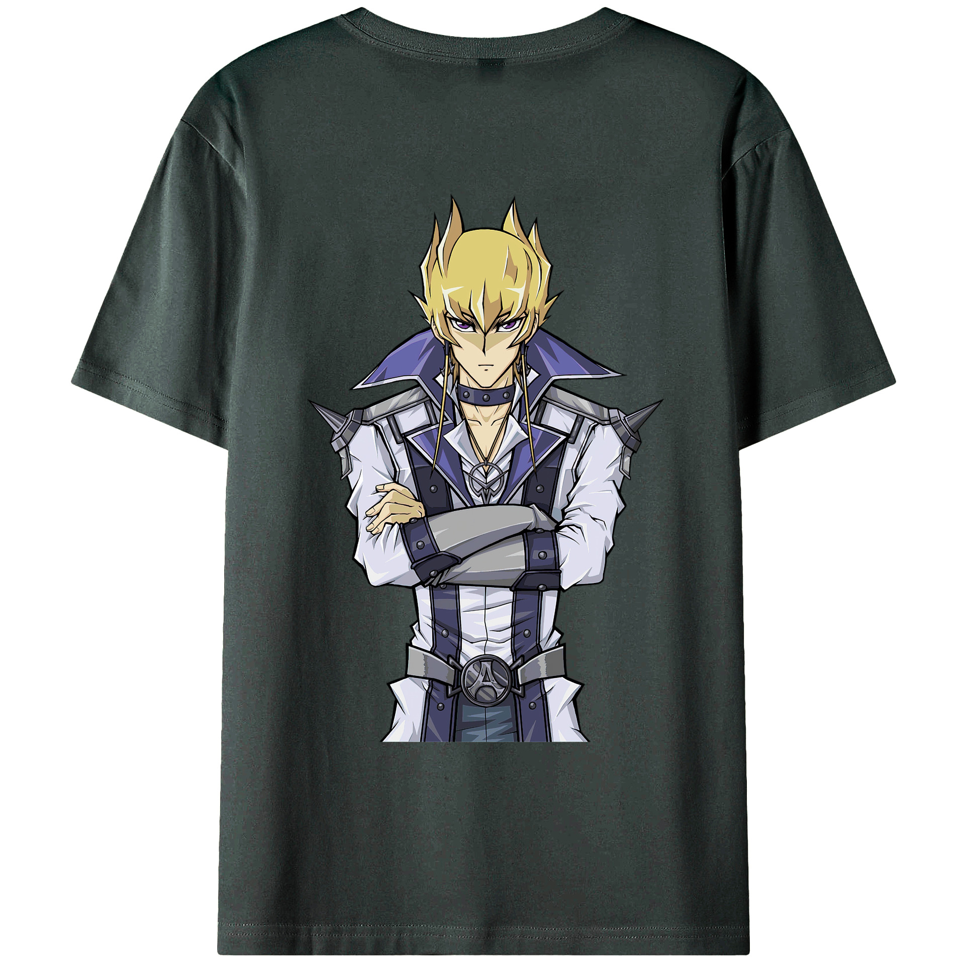 （画像用） 遊☆戯☆王 Yu-Gi-Oh! 綿100％ メンズ半袖Tシャツ（バックプリント） 通気性